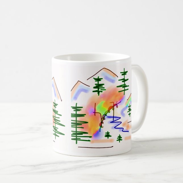 donkey and rainbow coffee mug (Front Right)
