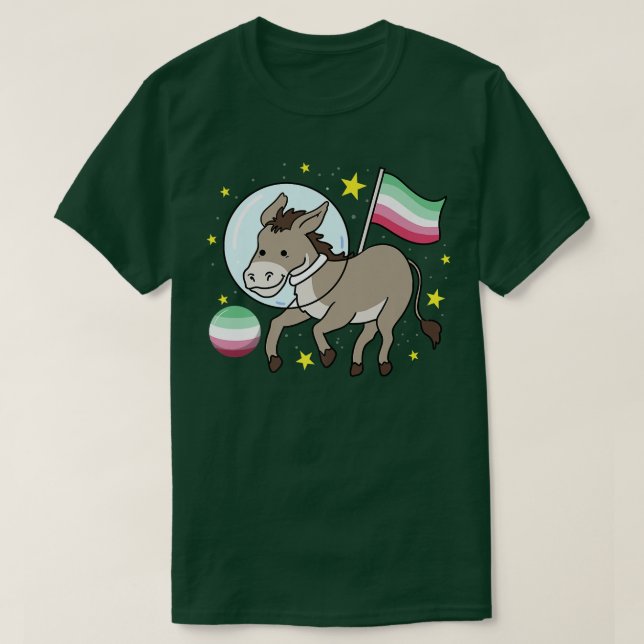 Donkey Astronaut Abroseual Pride  T-Shirt (Design Front)