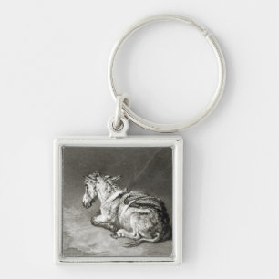 Donkey at Rest Key Ring