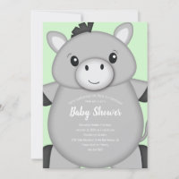 Donkey Baby Shower Green