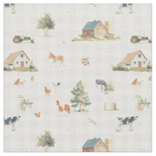 Donkey Barn Scottish Blue  Fabric