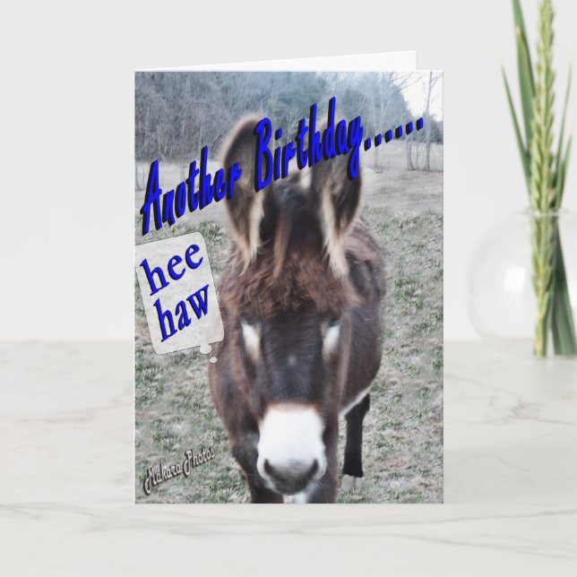Donkey Birthday-customise it Card (Front)