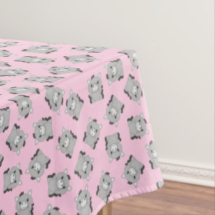 Donkey Birthday Party Pink Tablecloth