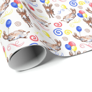 Donkey Birthday Wrapping Paper