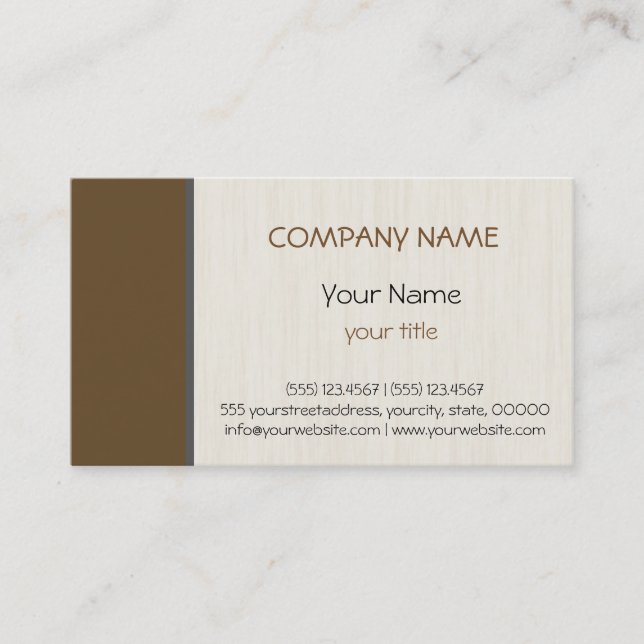 Donkey brown professional elegant modern business card (Front)