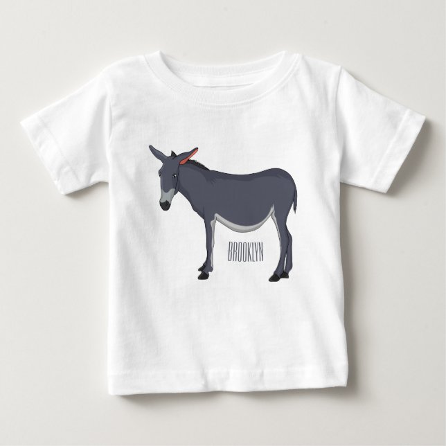 Donkey cartoon illustration baby T-Shirt (Front)