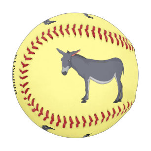 Donkey cartoon illustration baseball