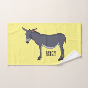 Donkey cartoon illustration  bath towel set