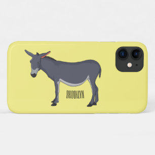 Donkey cartoon illustration  iPhone 11 case