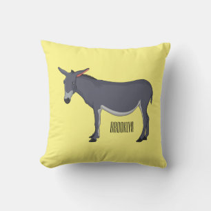 Donkey cartoon illustration cushion