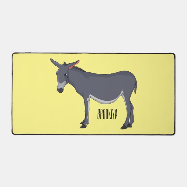 Donkey cartoon illustration  desk mat (Front)
