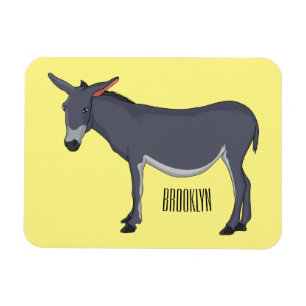 Donkey cartoon illustration  magnet