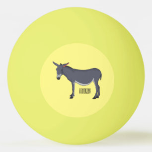 Donkey cartoon illustration ping pong ball