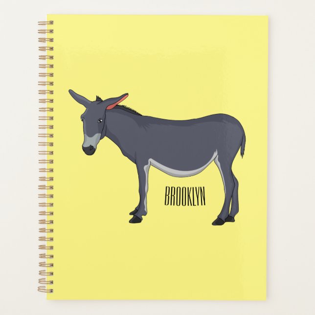 Donkey cartoon illustration planner (Front)