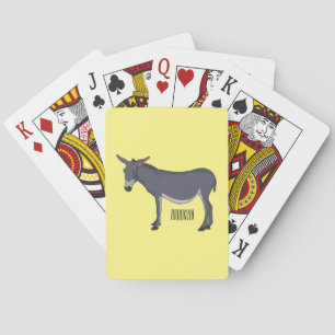 Donkey cartoon illustration  playing cards