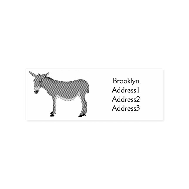 Donkey cartoon illustration  rubber stamp (Imprint)