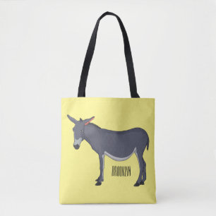 Donkey cartoon illustration  tote bag