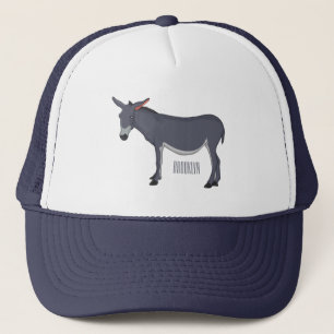 Donkey cartoon illustration trucker hat