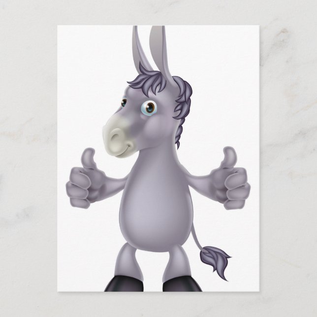 Donkey cartoon postcard (Front)