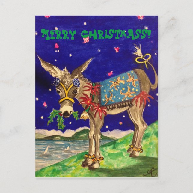 Donkey Christmas Cards (Front)