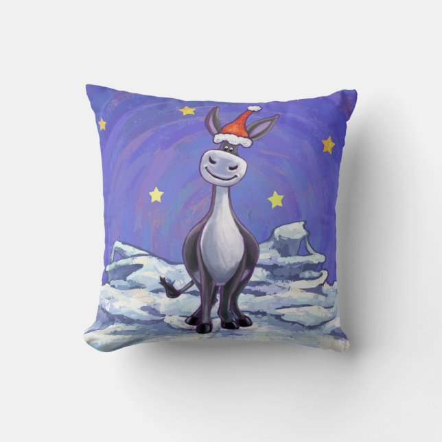 Donkey Christmas Cushion (Front)