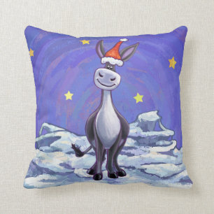 Donkey Christmas Cushion
