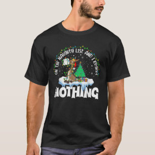 Donkey Christmas On The Naughty And I Regret Xmas  T-Shirt