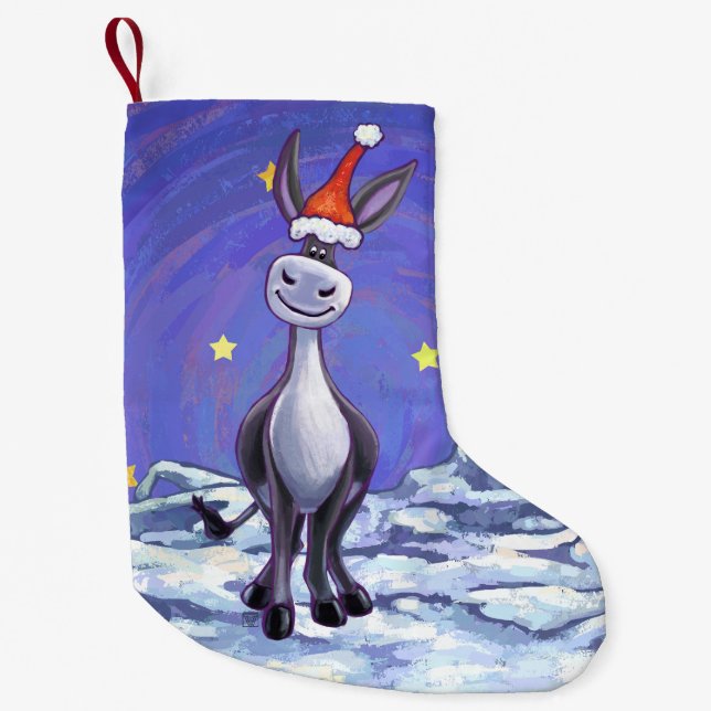 Donkey Christmas Small Christmas Stocking (Front)