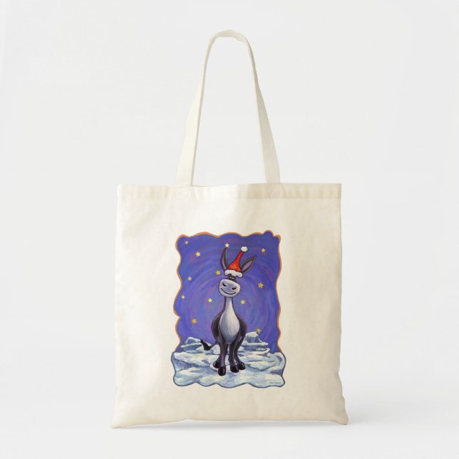 Donkey Christmas Tote Bag (Front)