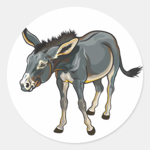 donkey classic round sticker