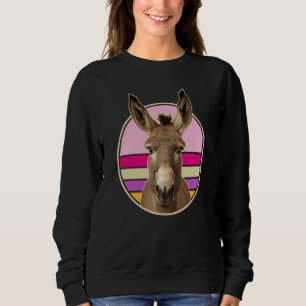 Donkey Costume Little Donkey Ears Retro Picture Pi Sweatshirt