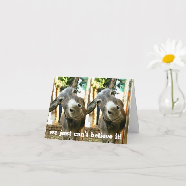 *DONKEY COUPLE IS JUST IN DISBELIEF* 60th BIRTHDAY Card (Small Plant)