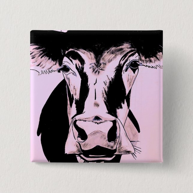 donkey cowboy   15 cm square badge (Front)