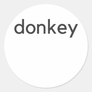 donkey dark classic round sticker