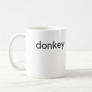 donkey dark coffee mug