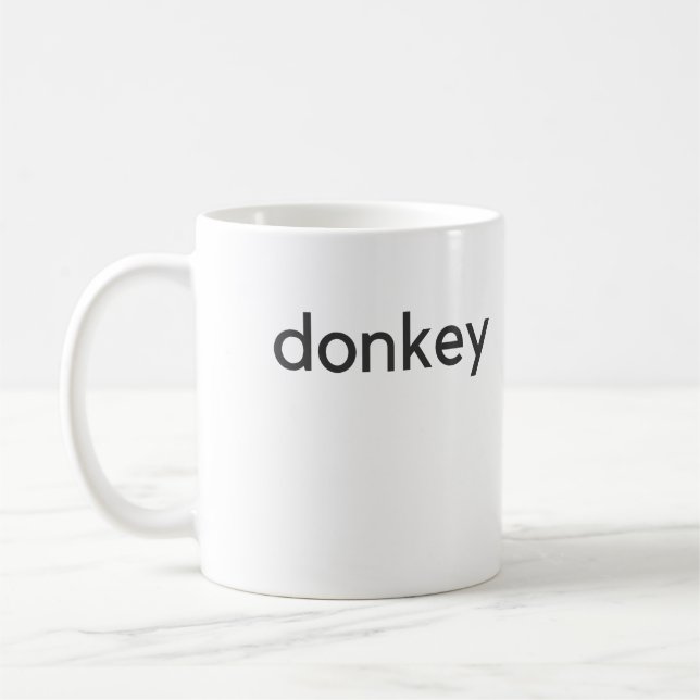 donkey dark coffee mug (Left)