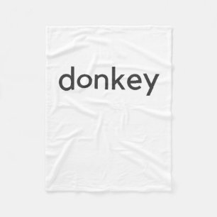 donkey dark fleece blanket