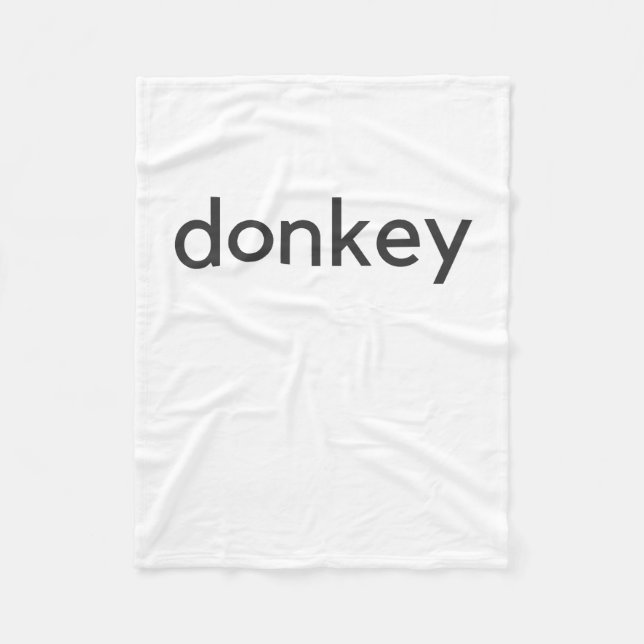 donkey dark fleece blanket (Front)