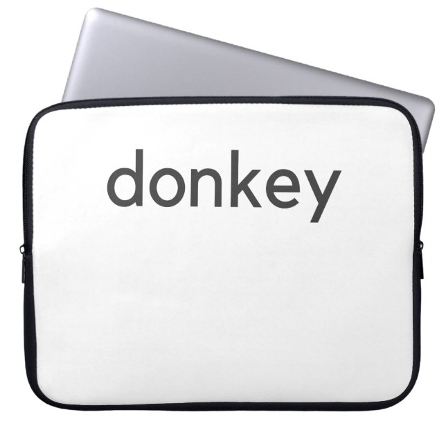 donkey dark laptop sleeve (Front)
