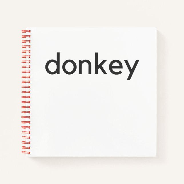 donkey dark notebook (Front)
