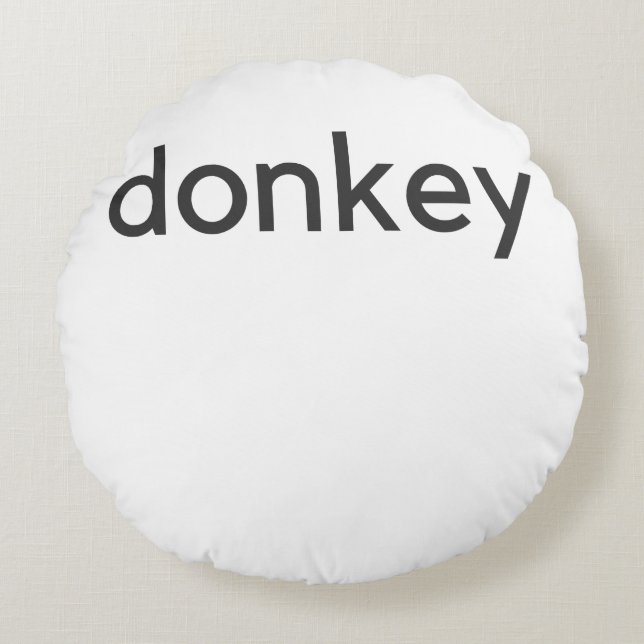 donkey dark round cushion (Front)
