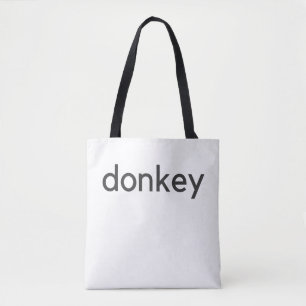 donkey dark tote bag