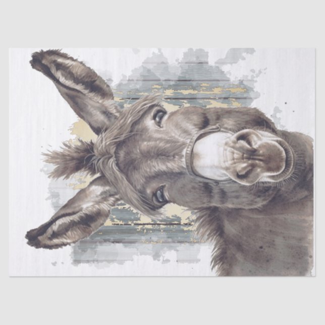 Donkey Decoupage Tissue Paper (Front)