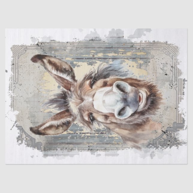 Donkey Decoupage Tissue Paper (Front)