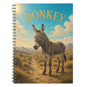 Donkey Desert Valley Watercolor GeoSaga Notebook