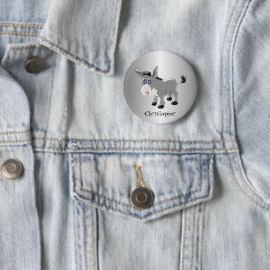Donkey Design 6 Cm Round Badge