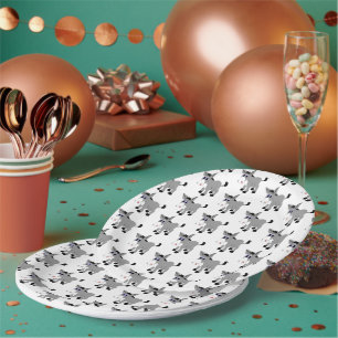 Donkey Design Paper Plate
