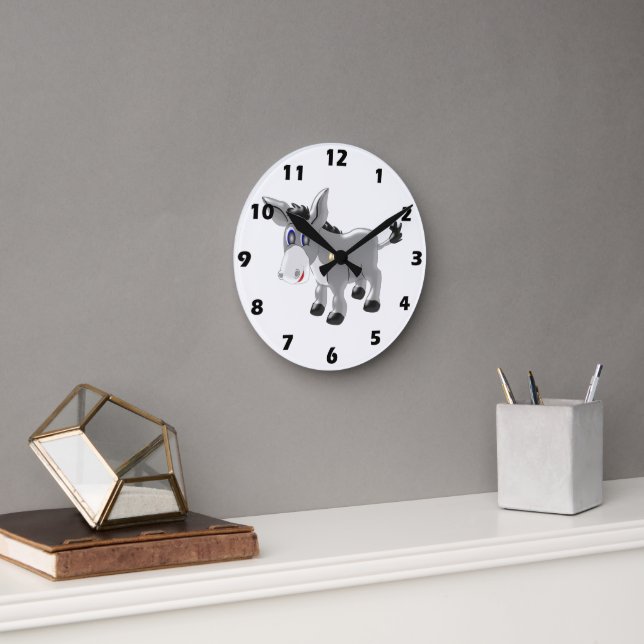 Donkey Design Round Clock (Office)