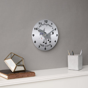 Donkey Design Round Clock