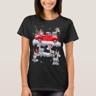 Donkey Driving Christmas Tree Red Truck Donkey Chr T-Shirt